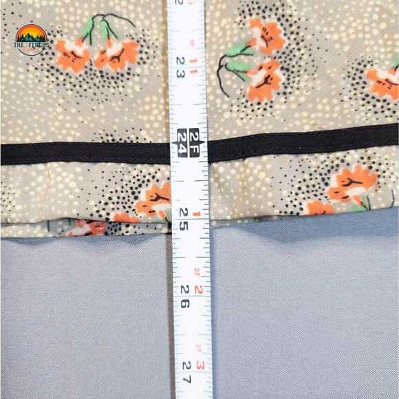 Kimchi Blue Babydoll Slip Dress Beige Red Floral Y2K Style Women's Size Medium - Picture 6 of 9